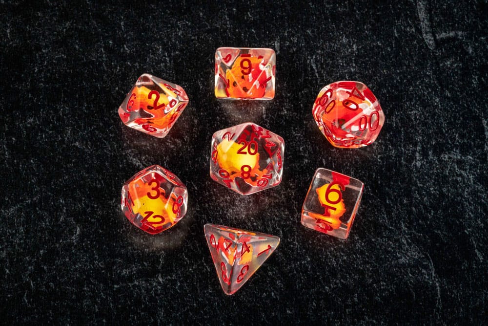 Dragon Storm pack dés Inclusion Red Dragon (7)