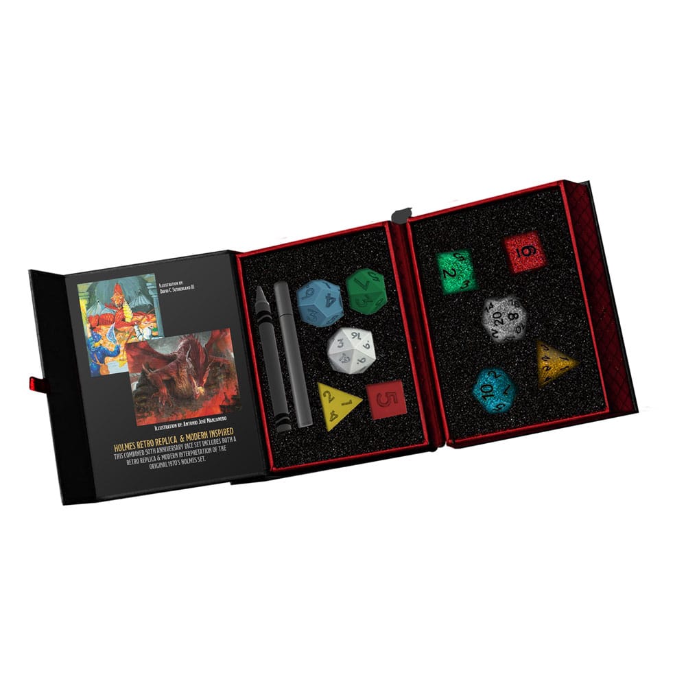 Dungeons & Dragons pack dés 50th Anniversary: Then & Now (Holmes Retro Replica & Modern Holmes Inspired)