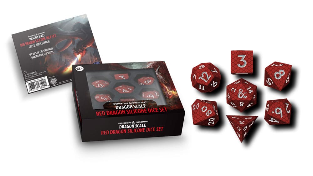 Dungeons & Dragons Premium Silicon pack dés Inclusion Dragon Scale Red (7)