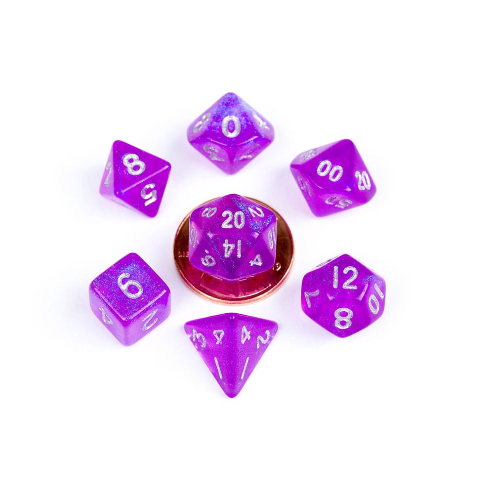 FanRoll pack dés Sharp Mini Stardust Purple (7)