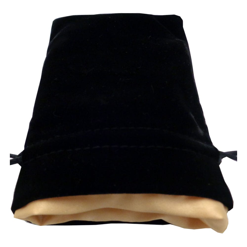 FanRoll Sac à dés Velvet Black with Gold Satin Small