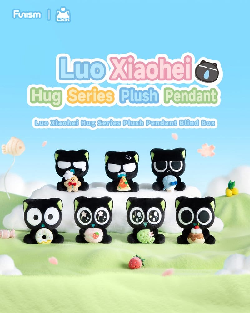 Luo Xiaohei Hug Series présentoir porte-clés en peluche Blind Box (6)