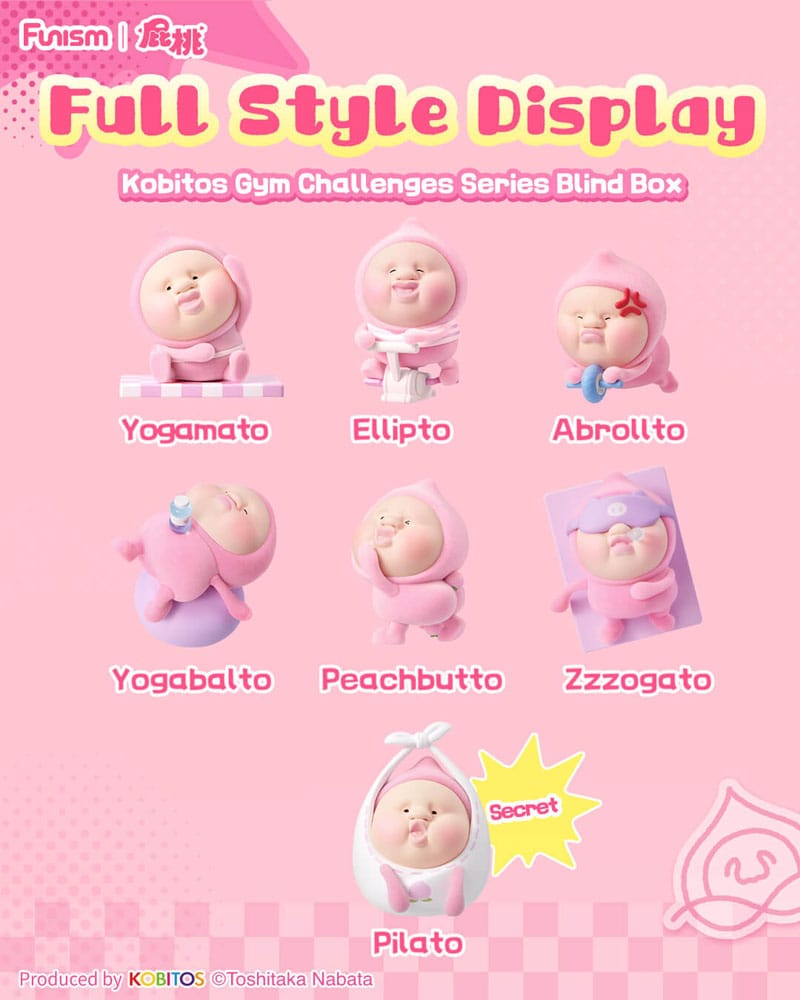 Kobitos Blind Box présentoir mini-figurines Gym Challenges Series 8 cm (6)