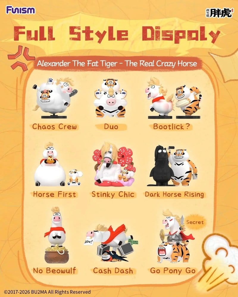 Alexander The Fat TigerBlind Box présentoir mini-figurines The Real Crazy Horse (8)