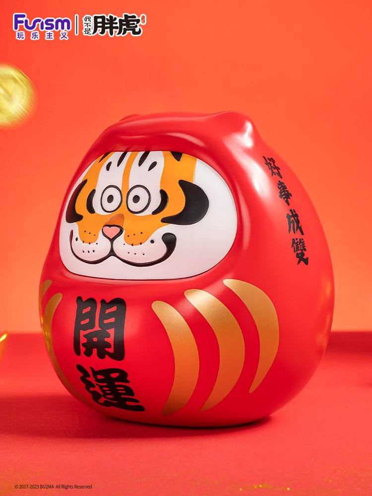 I Am Not Fat Tiger statuette Alexander the Tiger Dharuma 20 cm