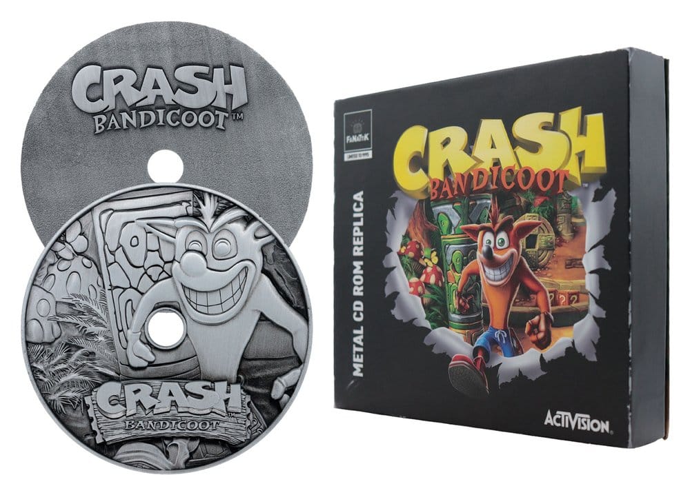 Crash Bandicoot réplique Metal CD-ROM Collectible Limited Edition 11 cm