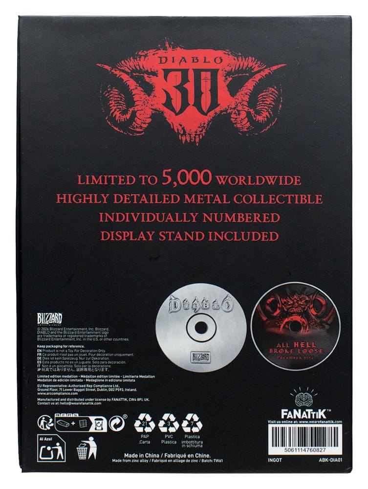 Diablo réplique 30th Anniversary CD-ROM Limited Edition 11 cm