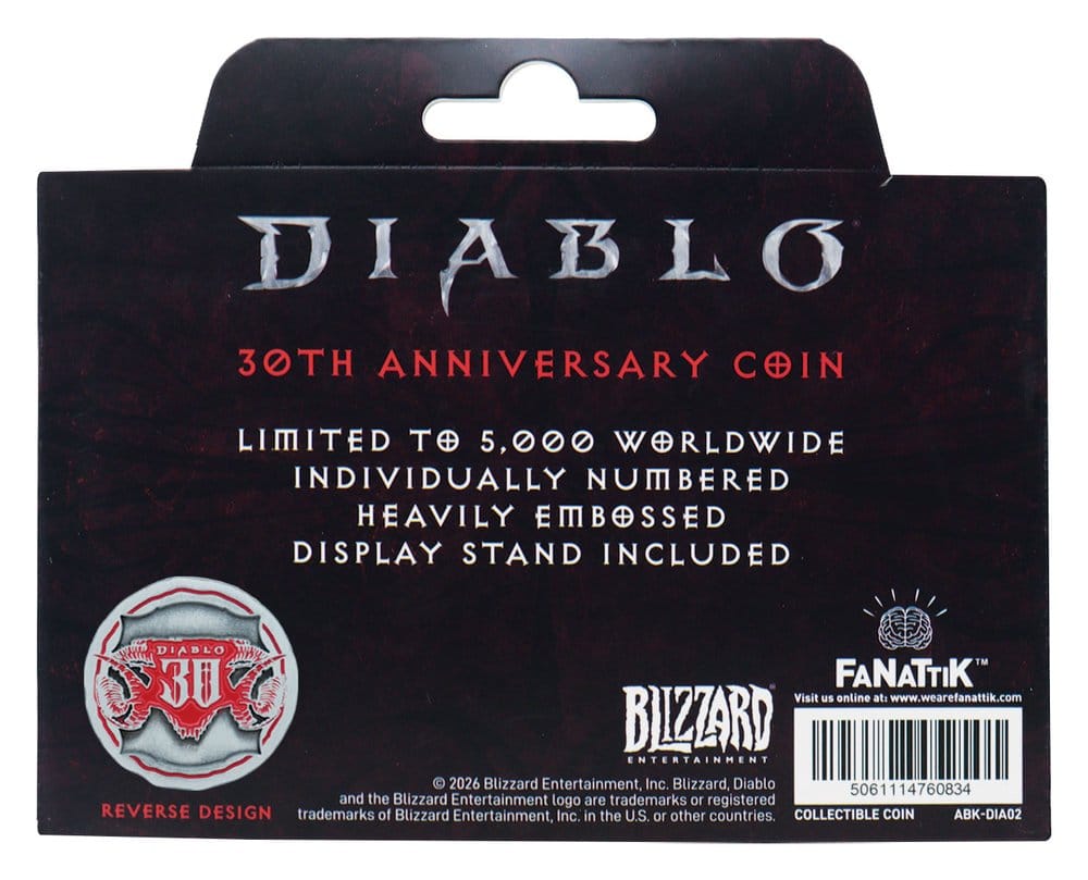 Diablo pièce de collection 30th Anniversary Limited Edition