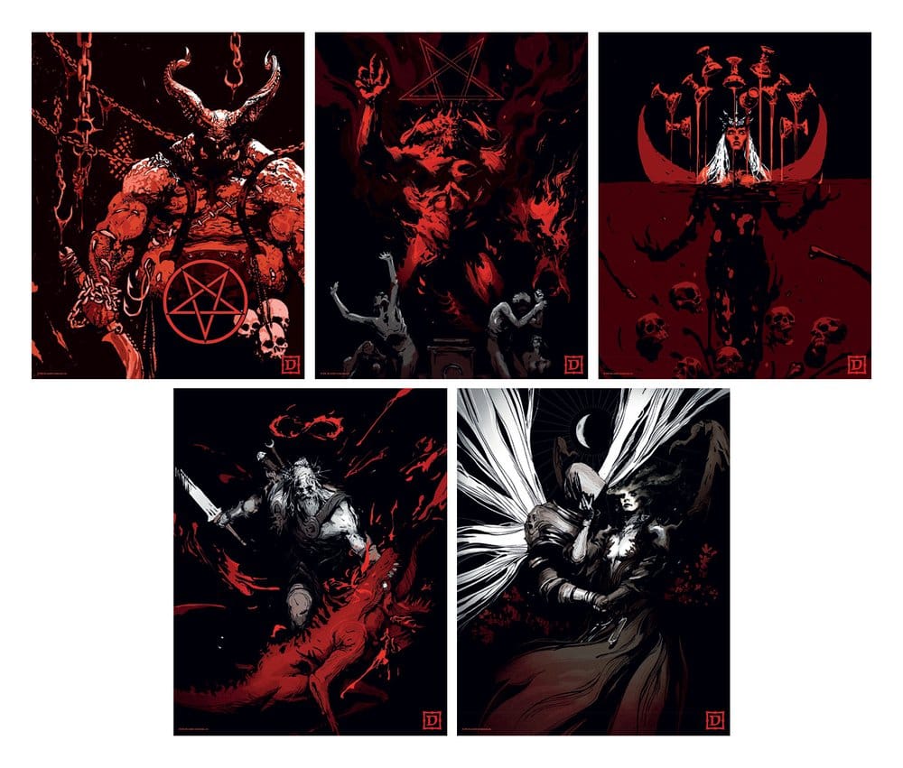 Diablo lithographie Set of Five Limited Edition 36 x 28 cm
