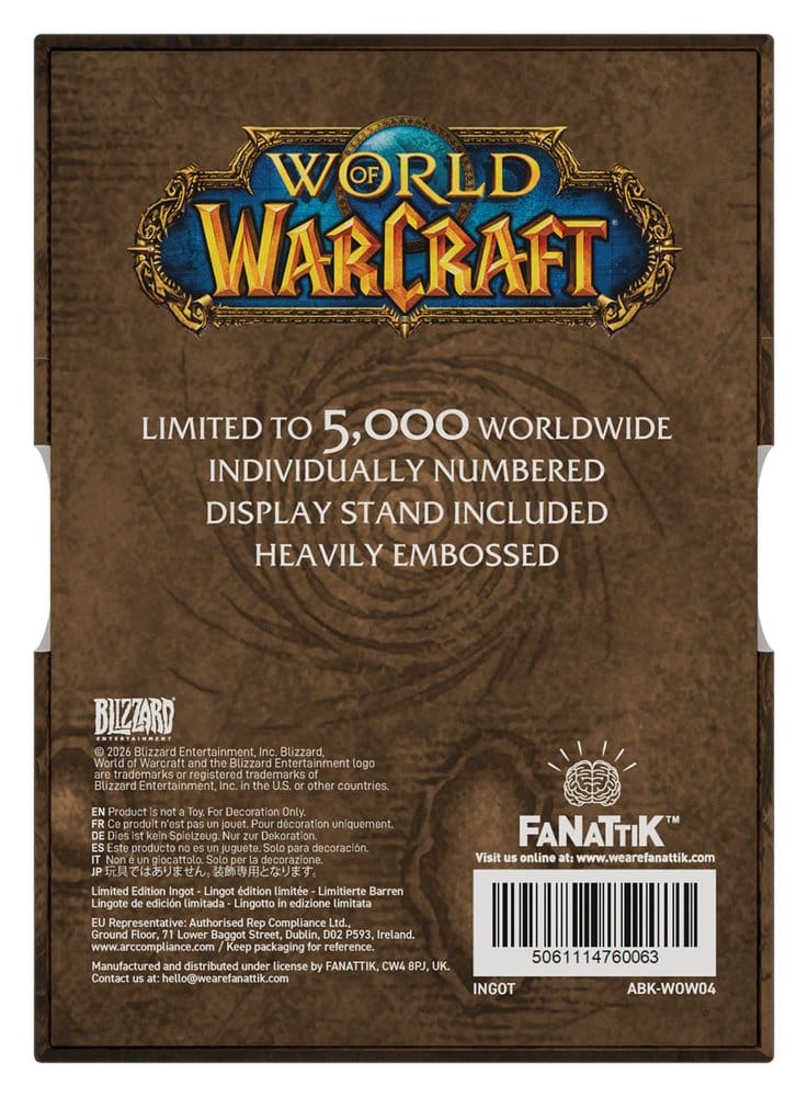 World of Warcraft Lingot Cover Limited Edition