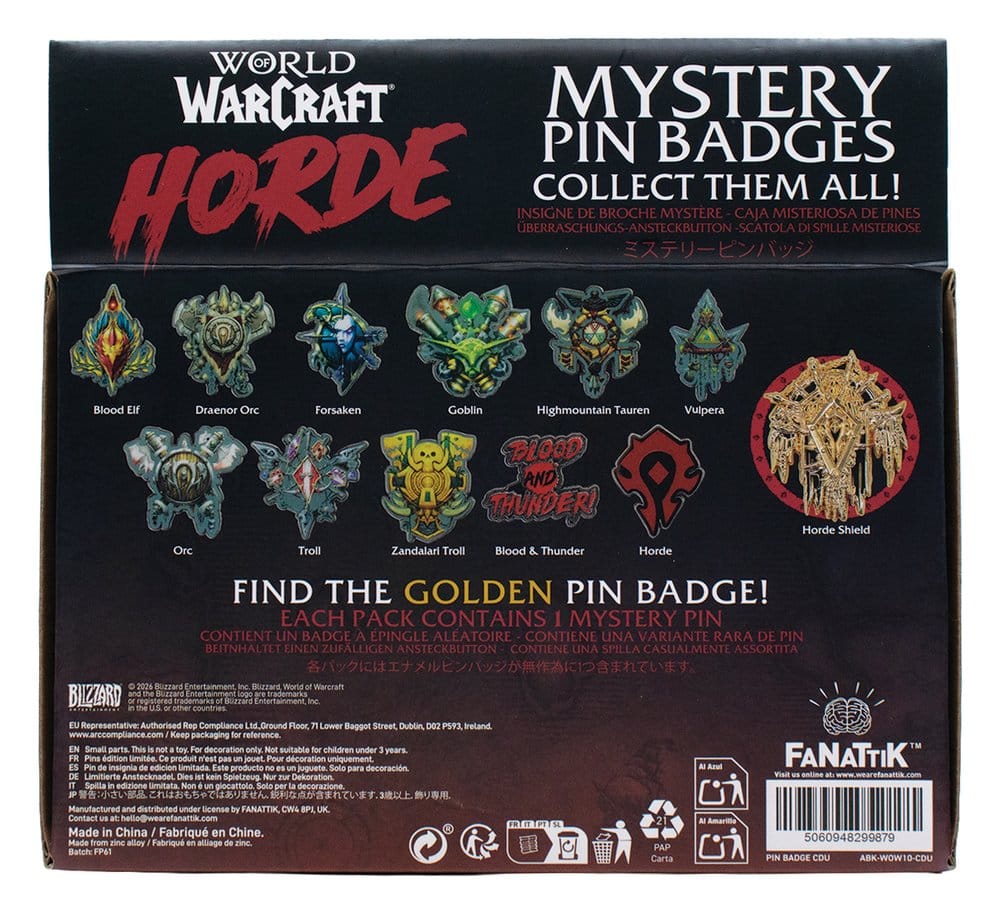 World of Warcraft Pin's Mystère Horde présentoir blind box (12)