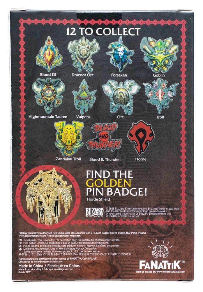 World of Warcraft Pin's Mystère Horde présentoir blind box (12)