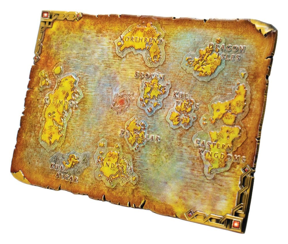 World of Warcraft réplique Metal Map of Azeroth Limited Edition 12 x 18 cm