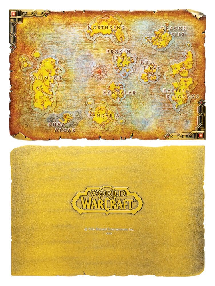World of Warcraft réplique Metal Map of Azeroth Limited Edition 12 x 18 cm