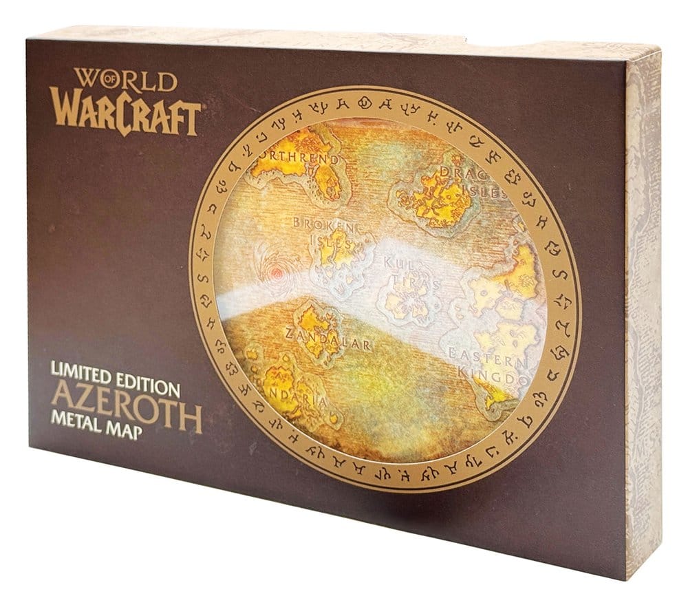 World of Warcraft réplique Metal Map of Azeroth Limited Edition 12 x 18 cm