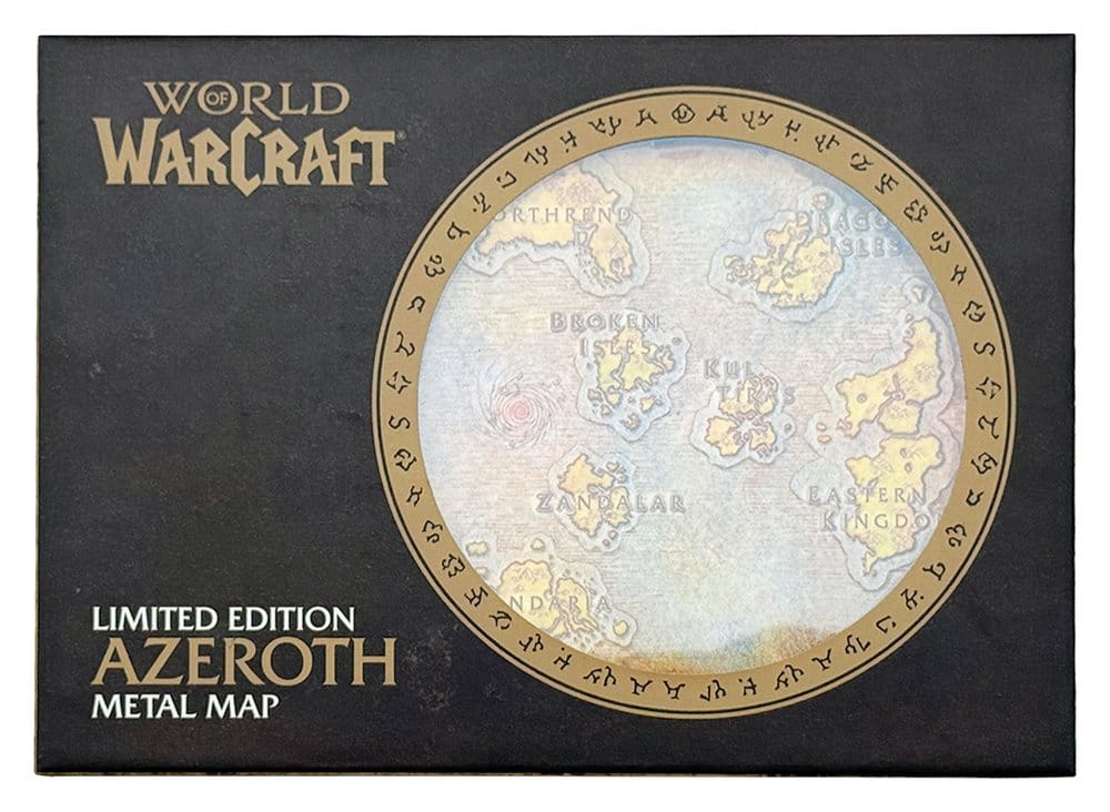 World of Warcraft réplique Metal Map of Azeroth Limited Edition 12 x 18 cm