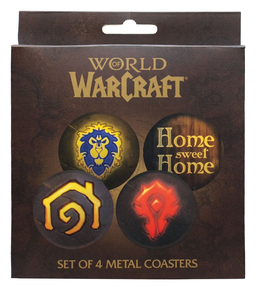 World of Warcraft pack 4 sous-verres en métal imprimé