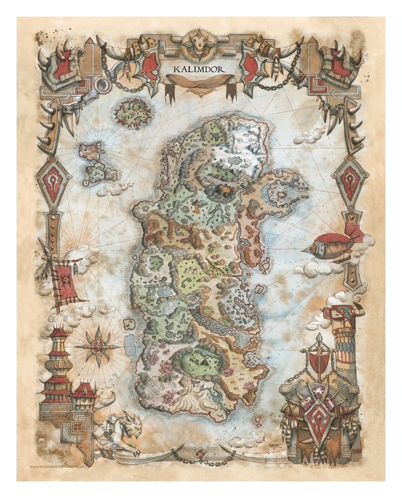 World of Warcraft lithographie Set Limited Edition 42 x 30 cm