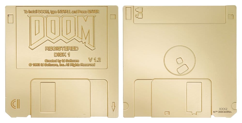 Doom Replik Floppy Disk Gold Plated Limited Edition