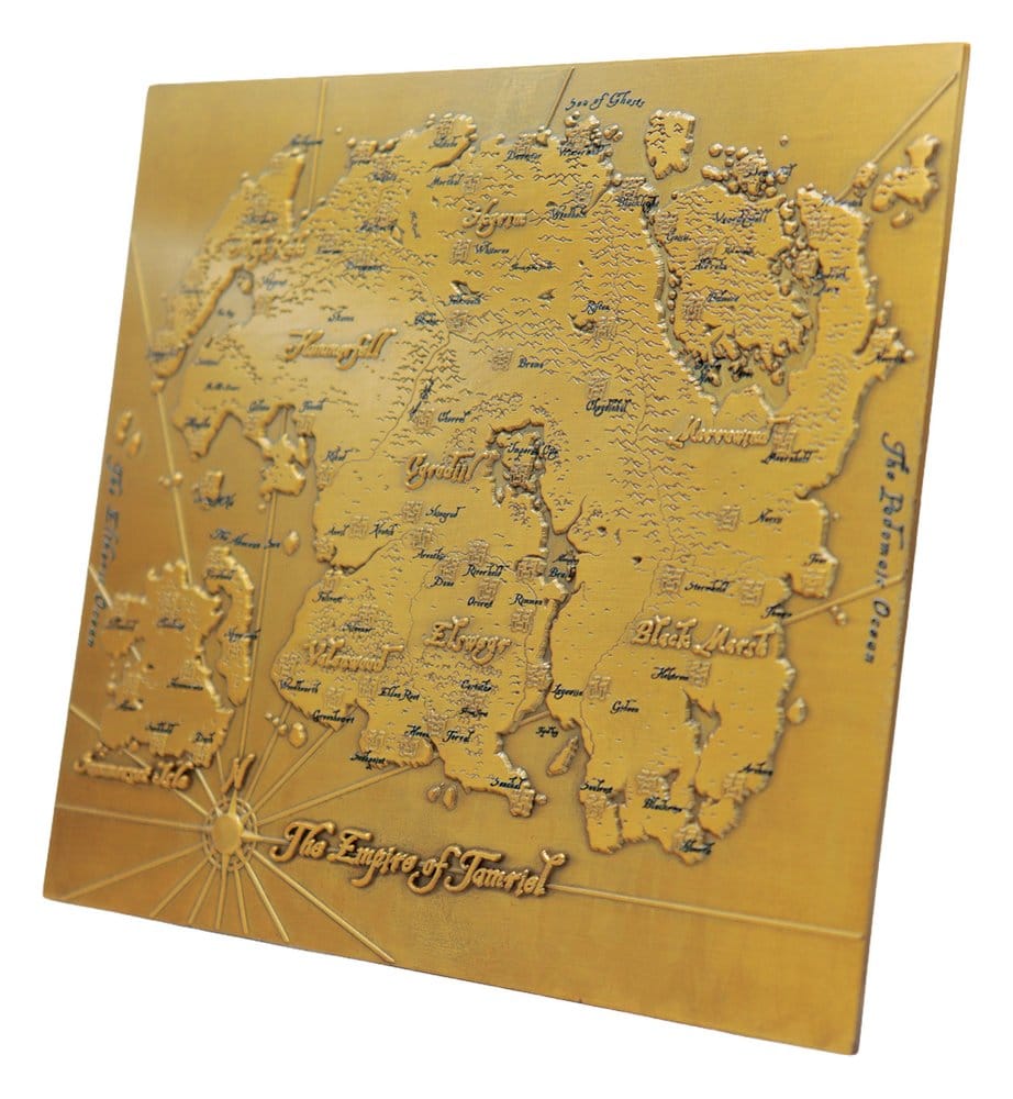 The Elder Scrolls réplique Metal Map of Tamriel Limited Edition 15 x 13 cm