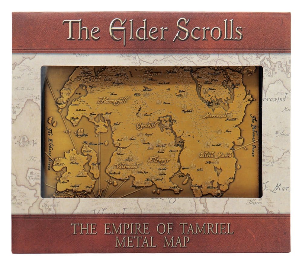 The Elder Scrolls réplique Metal Map of Tamriel Limited Edition 15 x 13 cm