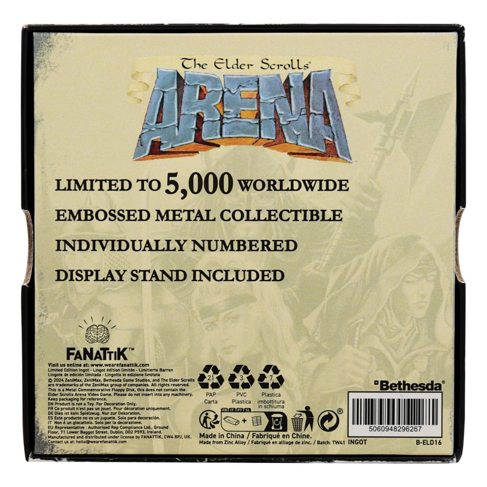 The Elder Scrolls réplique Arena Floppy Disk Limited Edition