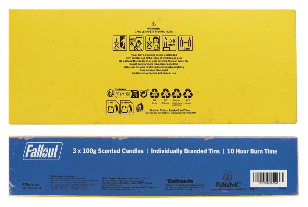 Fallout pack 3 bougies Vault Dweller's 6 cm