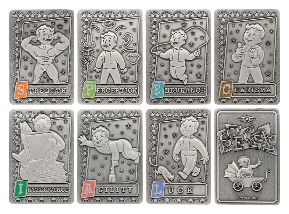 Fallout Lingotes avec album de collection S.P.E.C.I.A.L. Perk Card Collector’s Album