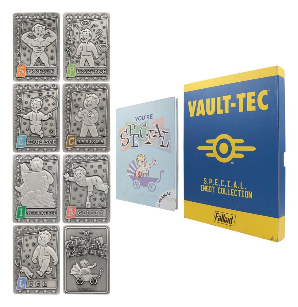 Fallout Lingotes avec album de collection S.P.E.C.I.A.L. Perk Card Collector’s Album