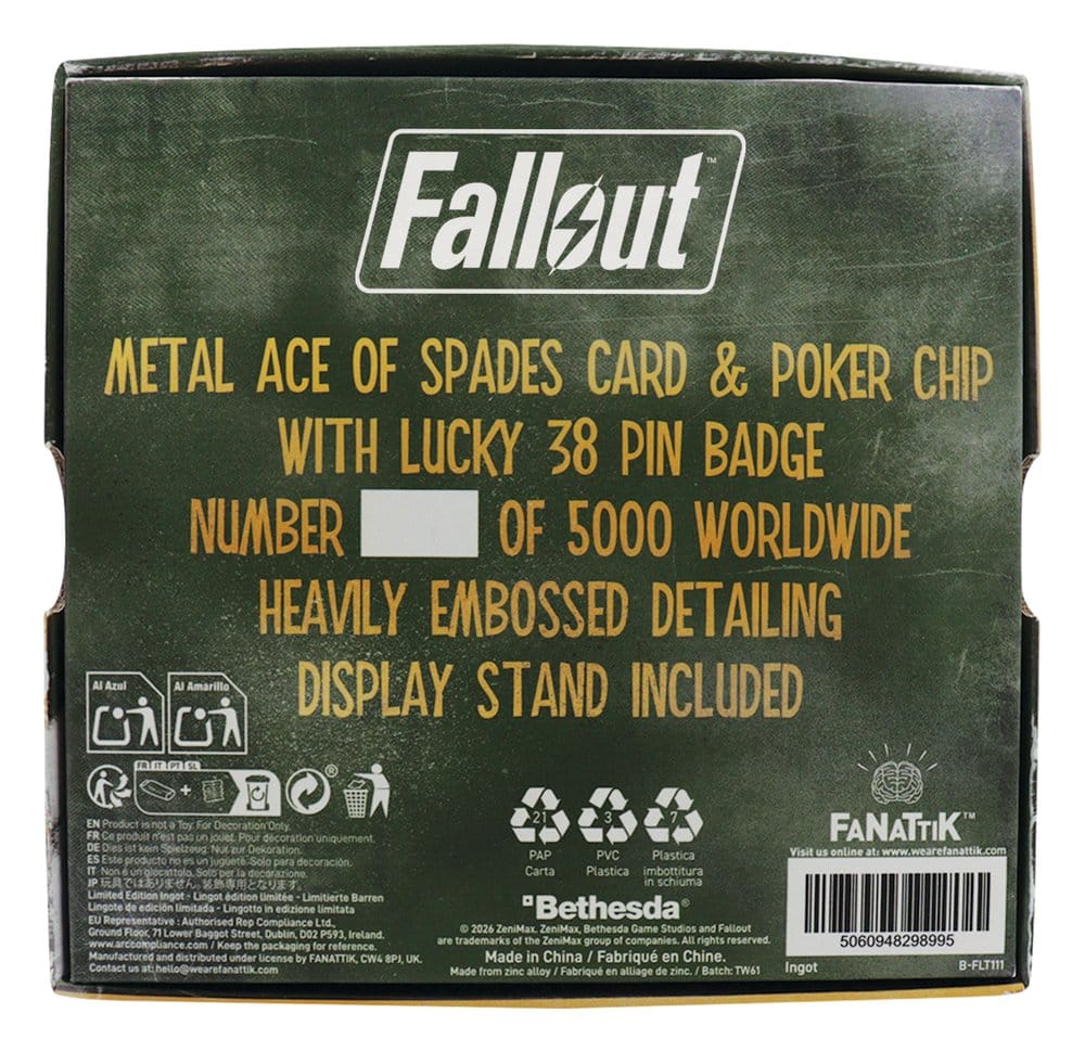 Fallout: New Vegas réplique Lucky 38 Imitation Gold Casino Set Limited Edition