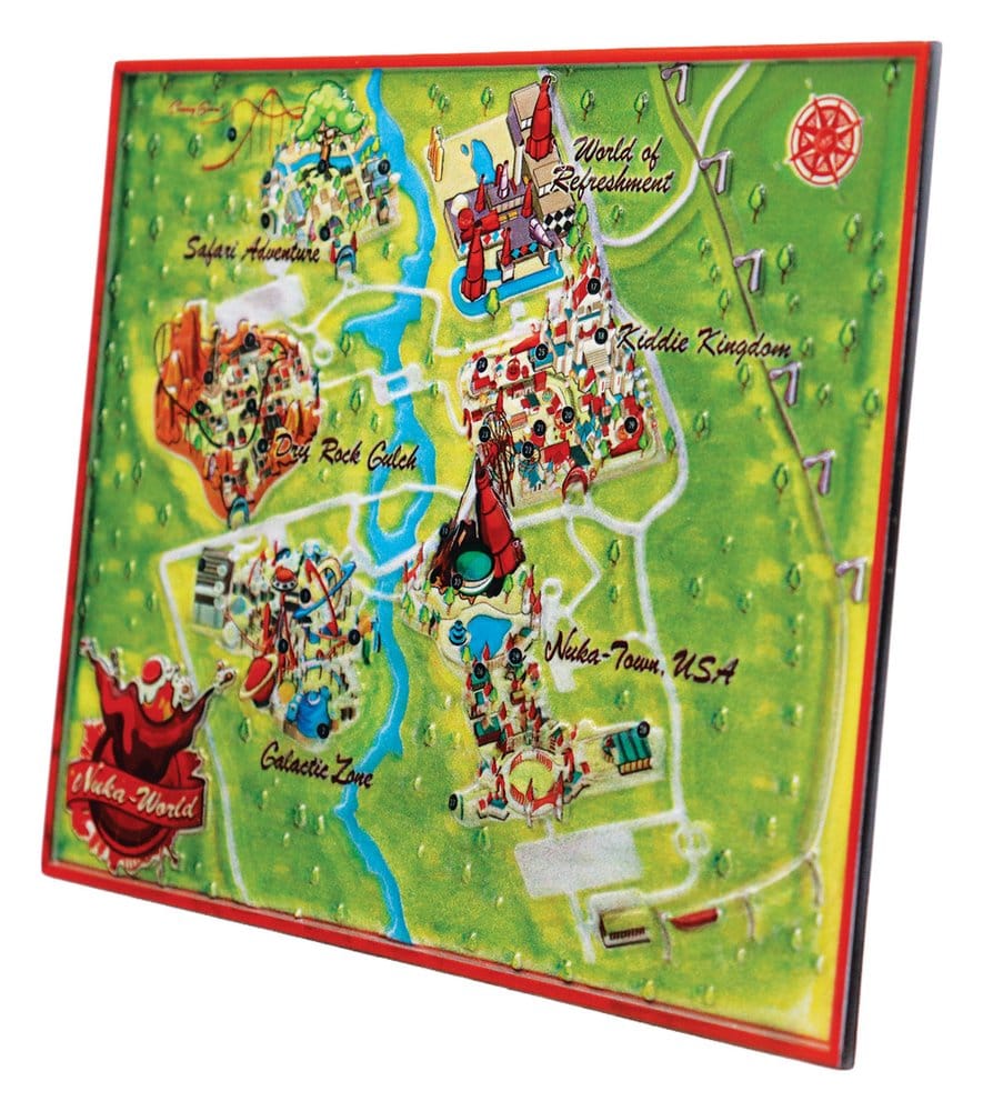 Fallout réplique Metal Map Nuka-World Limited Edition 16 x 13 cm