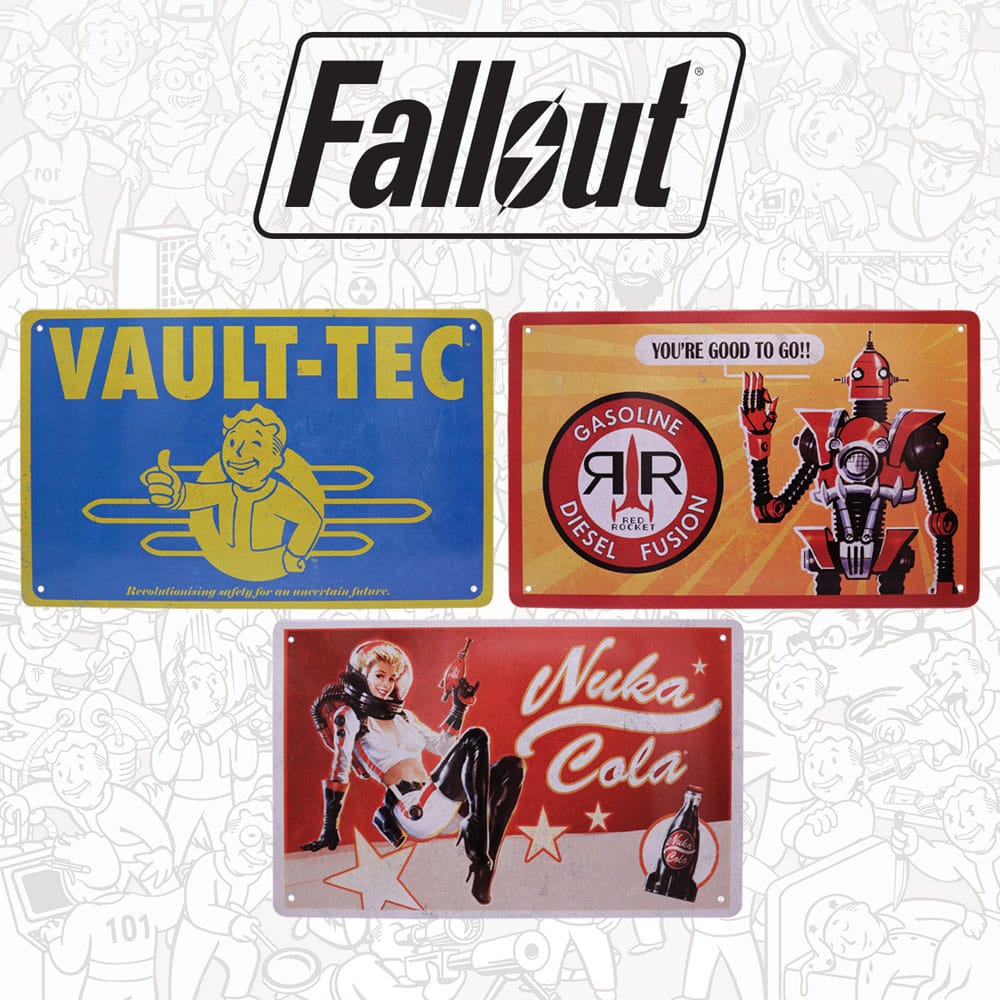 Fallout Set de 3 panneau métal Brands