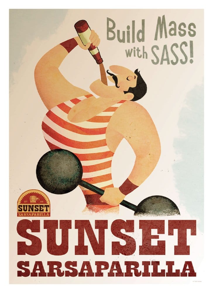 Fallout lithographie Sunset Sarsaparilla Limited Edition 42 x 30 cm