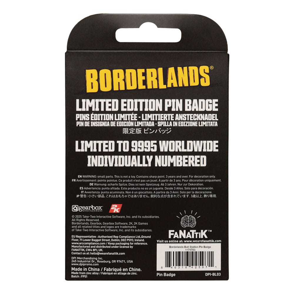 Borderlands pin's Butt Stallion Limited Edition
