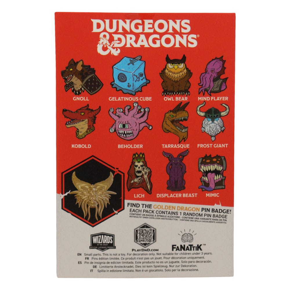 Dungeons & Dragons présentoir Pin's 50th Anniversary Mystery Pin Badge (12)