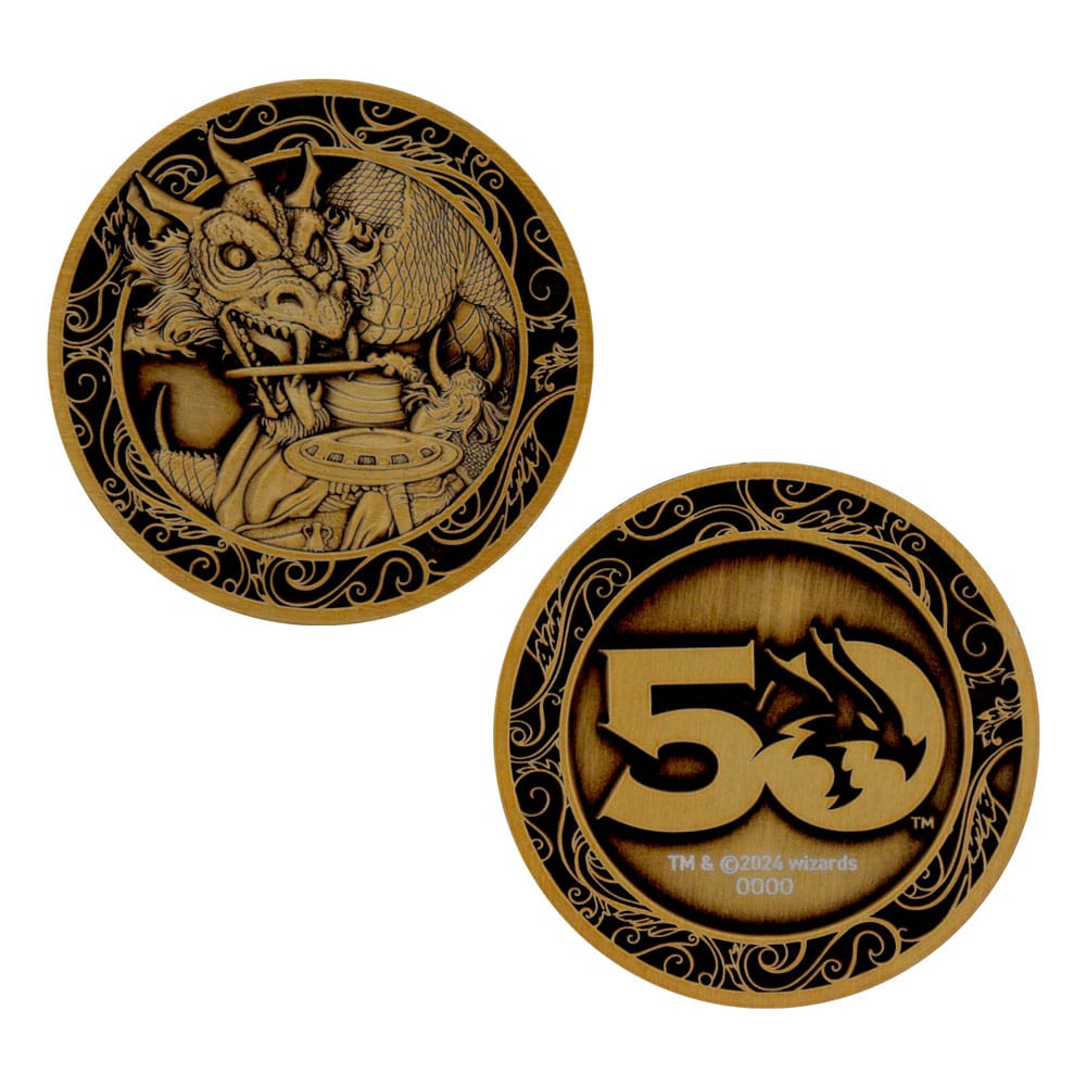 Dungeons & Dragons pièce de collection 50th Anniversary Antique Gold Edition 4 cm