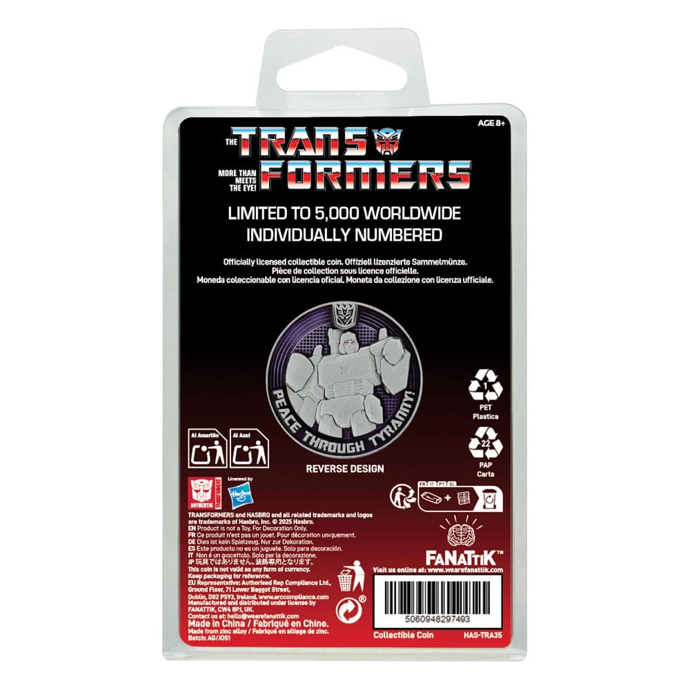 Transformers Generation 1 pièce de collection G1 Autobots vs Decepticons Limited Edition 4 cm