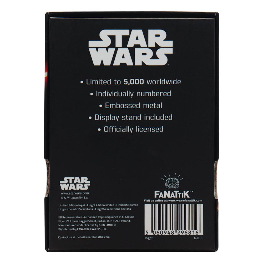 Star Wars Lingot Luke and Vader Limited Edition