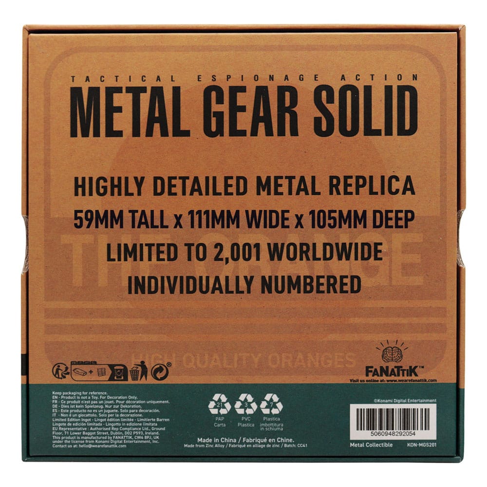 Metal Gear Solid 2 réplique Cardboard Box