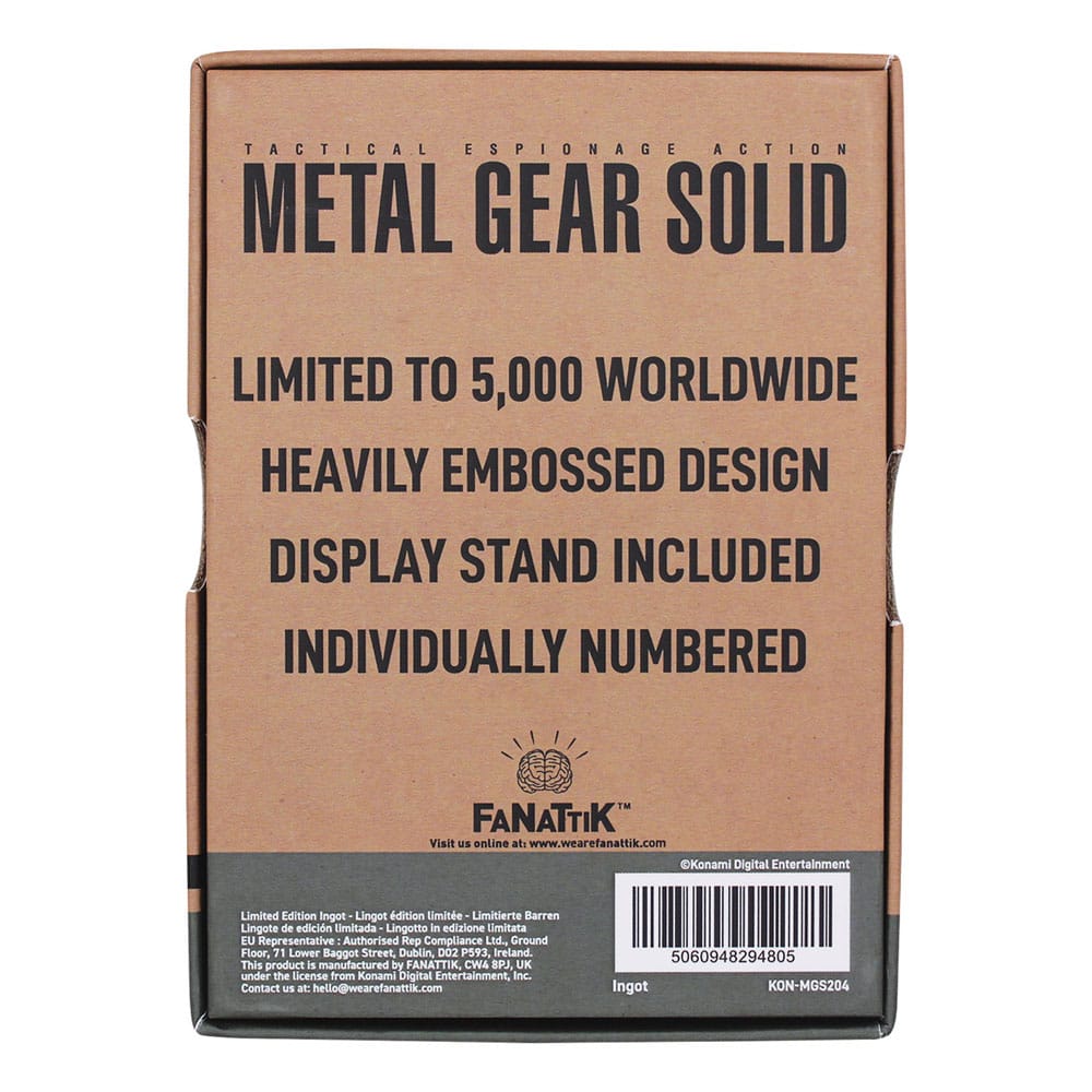 Metal Gear Solid 2 Lingot Snake Limited Edition