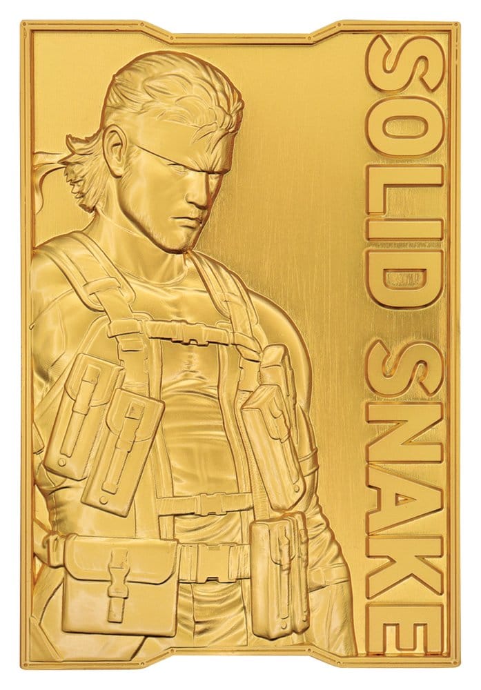 Metal Gear Solid 2 Lingot Snake 24k Gold Plated Limited Edition