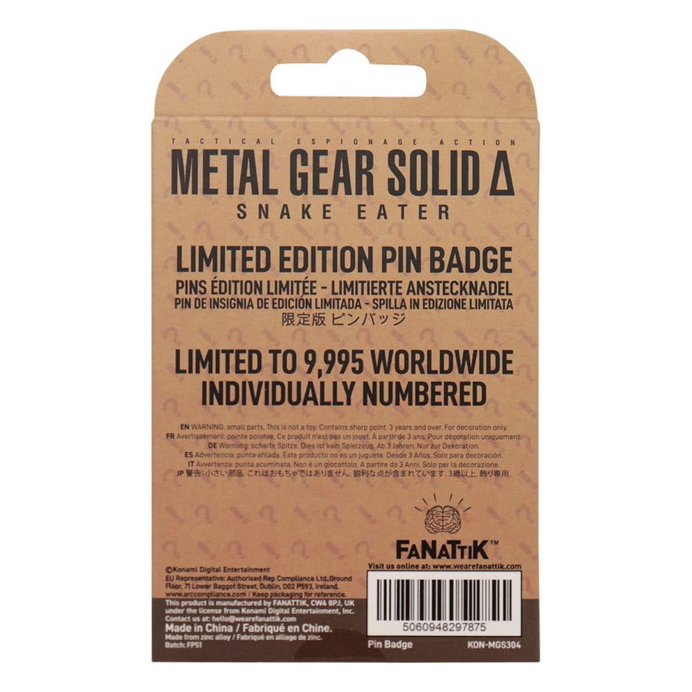Metal Gear Solid Delta pin Fox Limited Edition