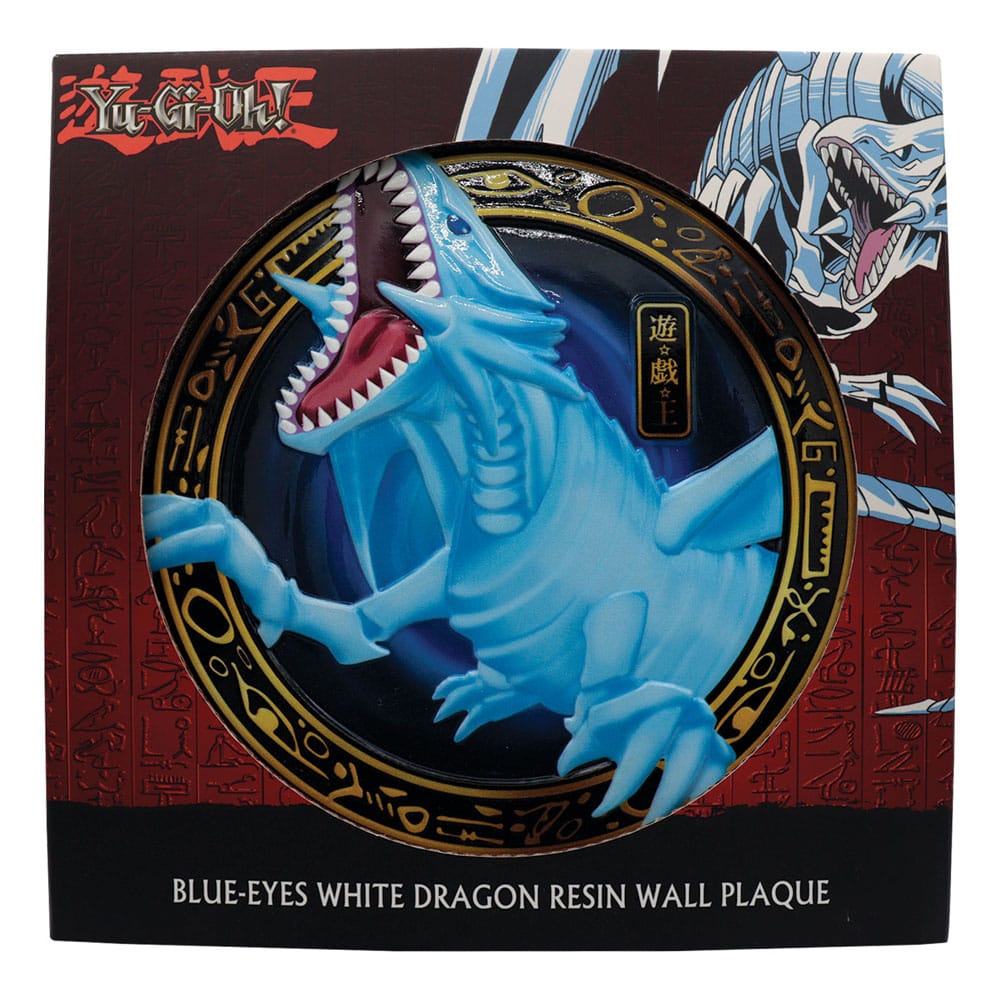 Yu-Gi-Oh! - Plaque de collection en résine Dragon Blanc aux Yeux Bleus