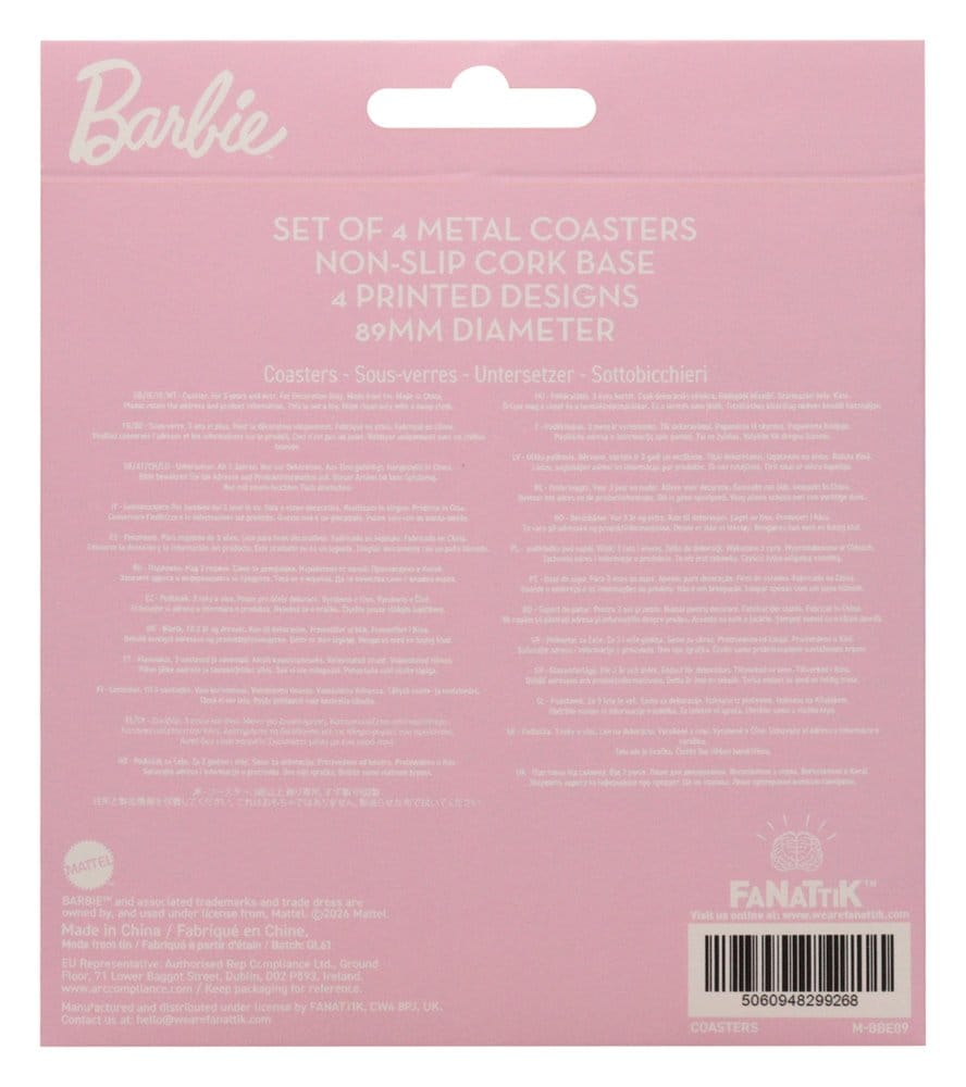 Barbie pack 4 sous-verres