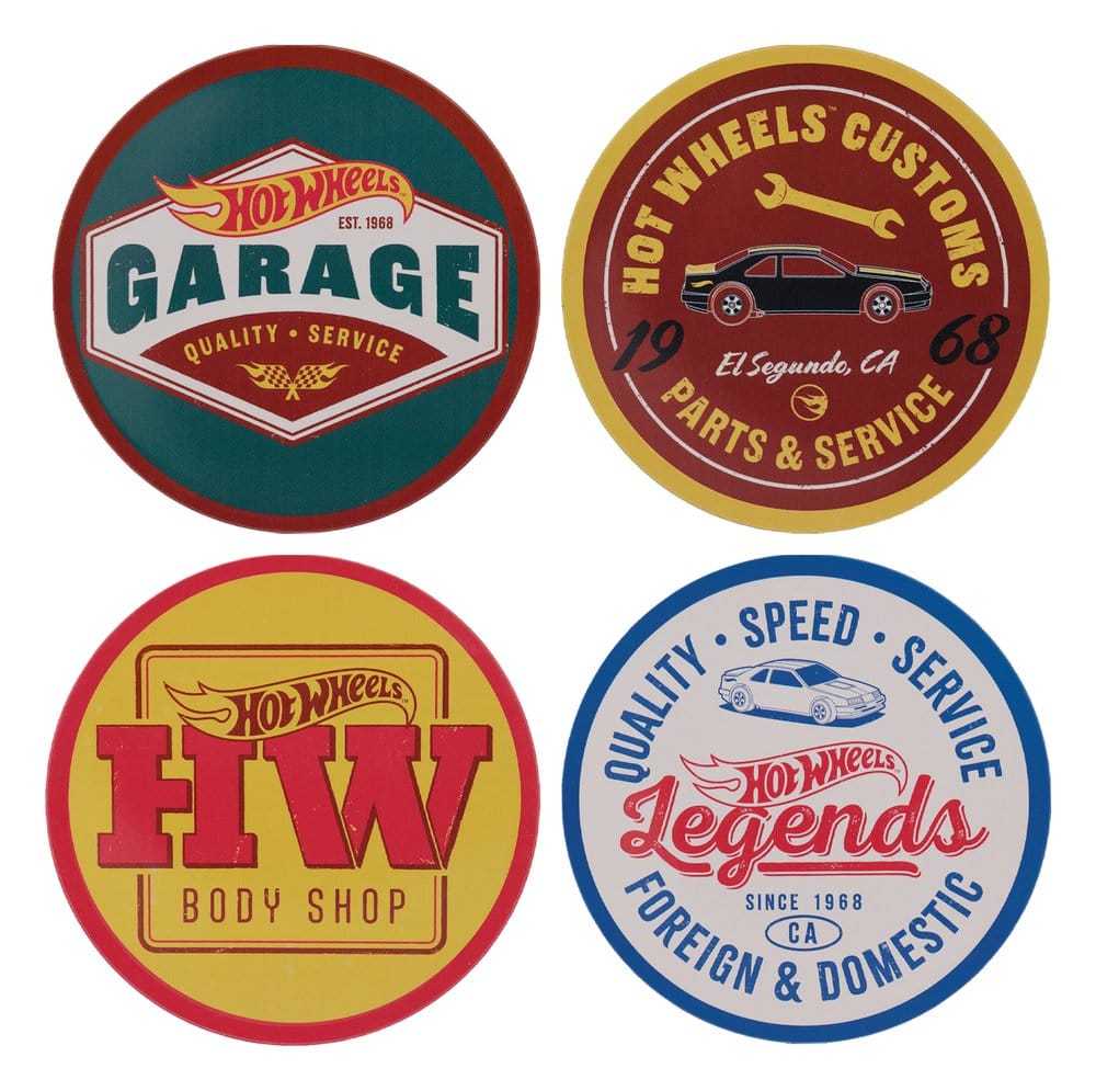Hot Wheels pack 4 sous-verres
