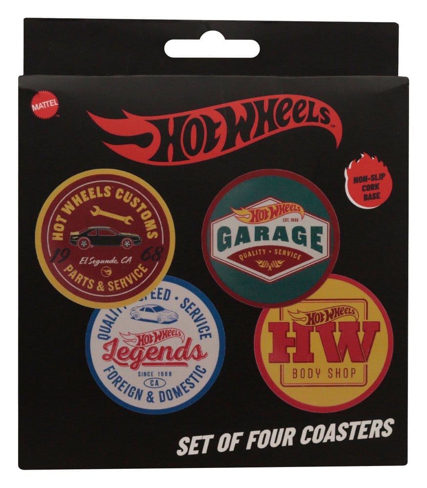 Hot Wheels pack 4 sous-verres