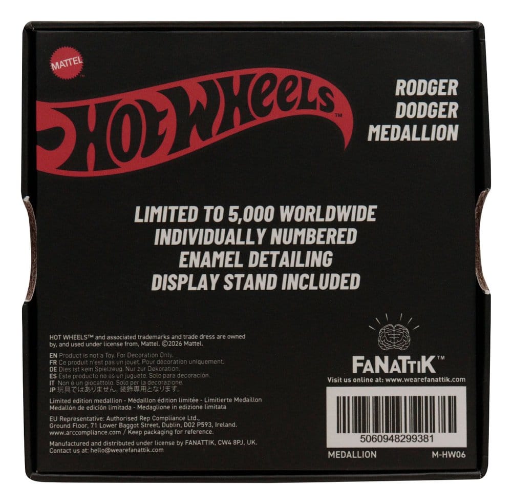 Hot Wheels médaillon Rodger Dodger Limited Edition