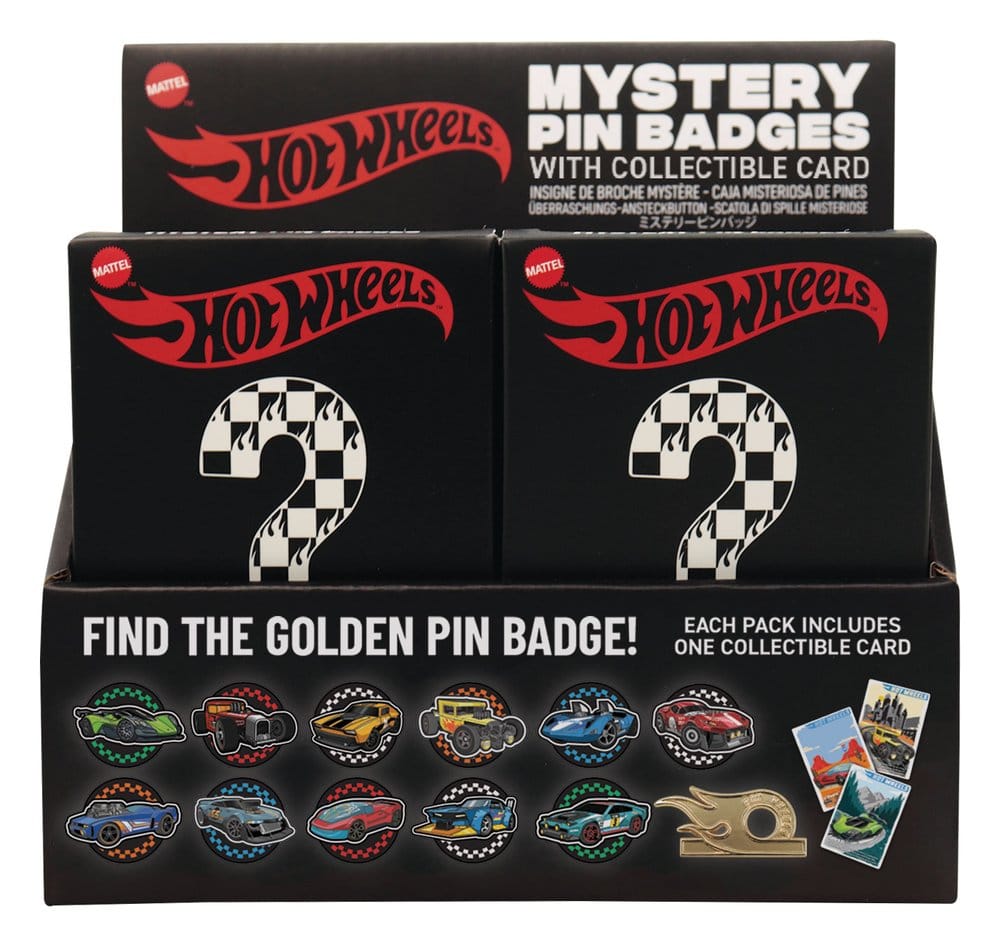 Hot Wheels présentoir boîte-mystère Mystery Pin's Blind Box présentoir (12)