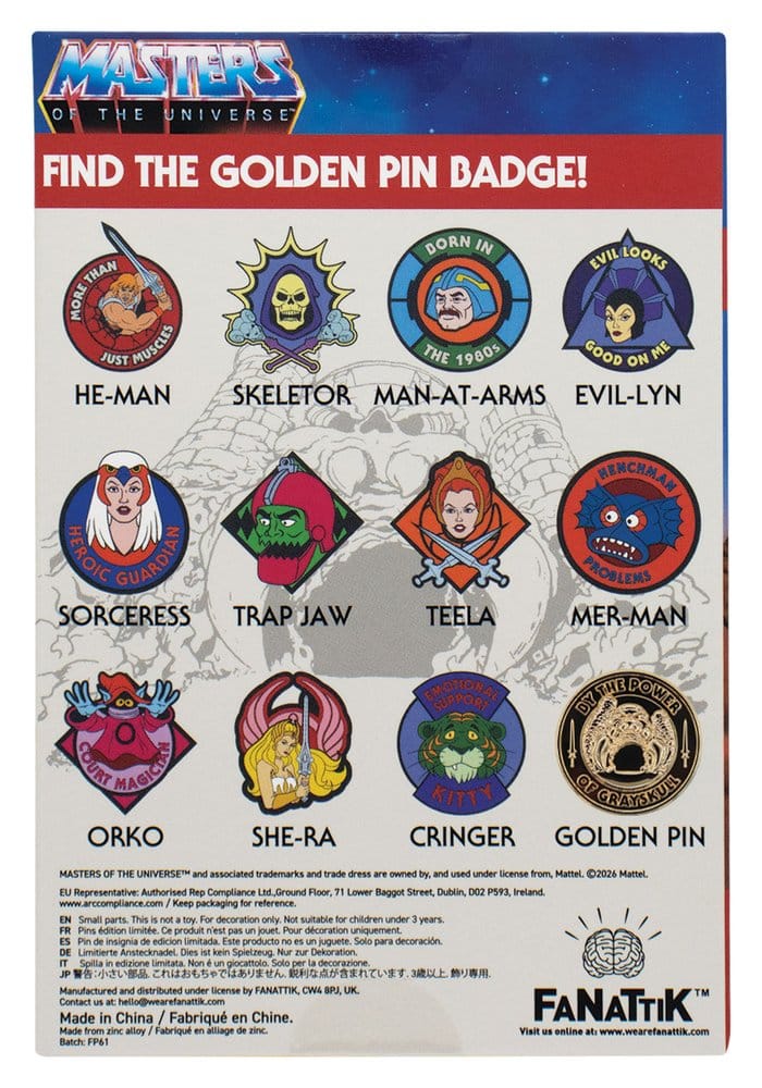 Masters of the Universe présentoir boîte-mystère Mystery Pin's Blind Box présentoir (12)