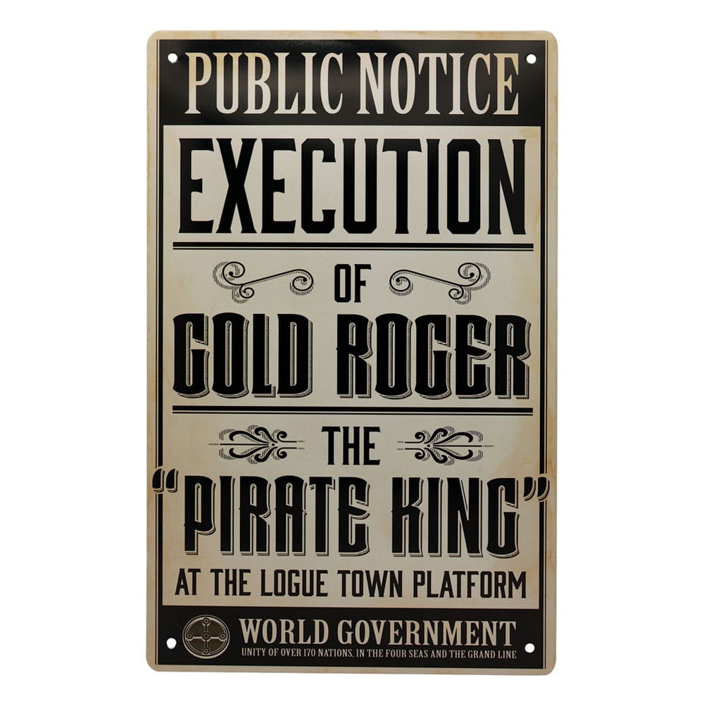 One Piece Set de 3 panneau métal